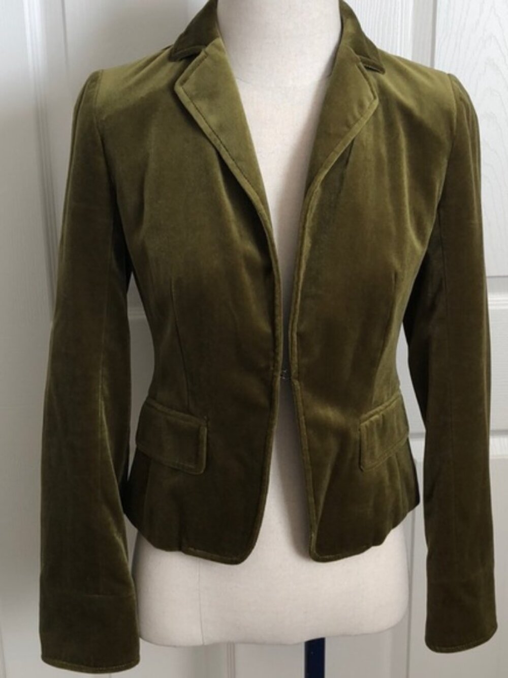 J.Crew Green Velvet Feel Blazer